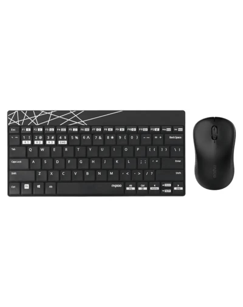 tastatura-rapoo-8000m-bezicna-crni-mis-1 Tastatura Rapoo 8000M Bežična Crni + Miš - Slika 1
