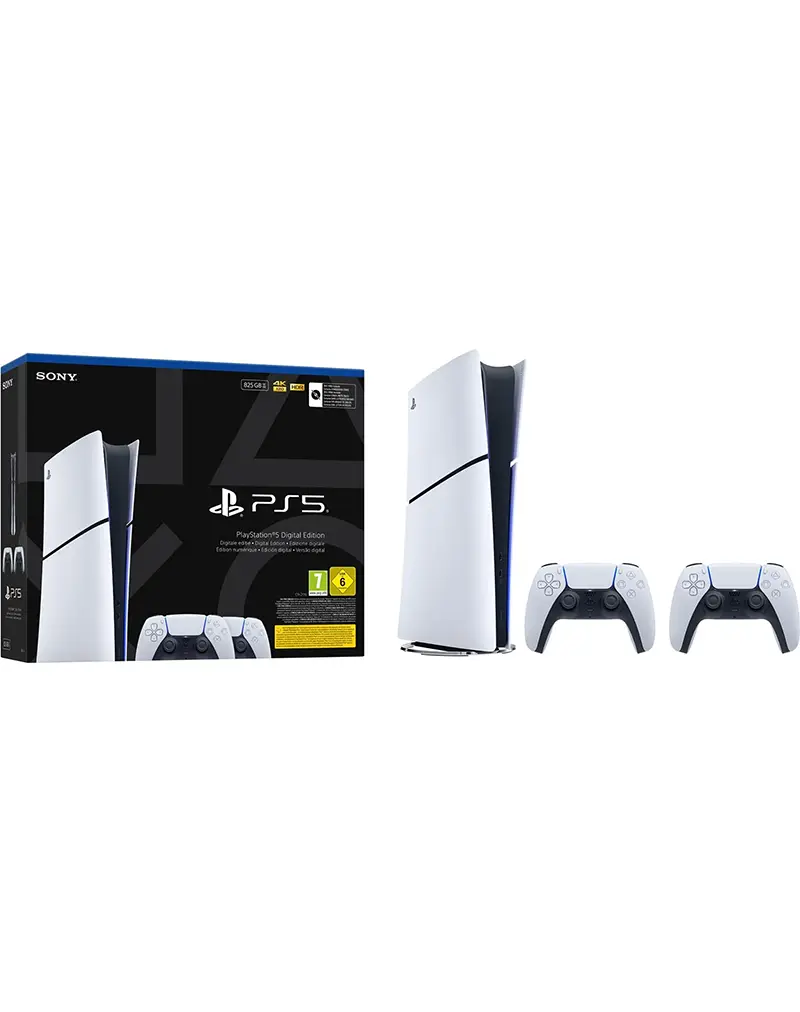 konzola-sony-playstation-5-slim-digital-edition-825gb-2-kontrolera-bela-1 Konzola Sony PlayStation 5 Slim Digital Edition 825GB + 2 kontrolera bela - Slika 1